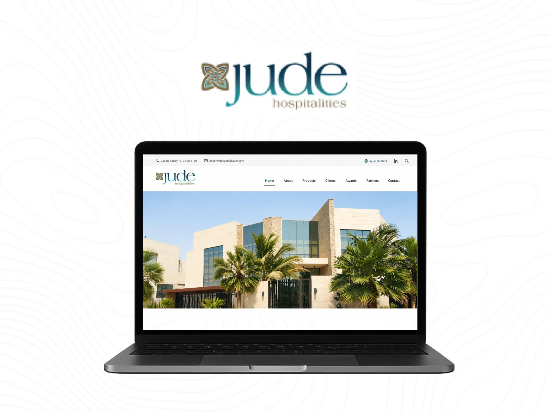 موقع Jude Hospitalities المؤسسي من تصميم وتطوير ستاند أوت